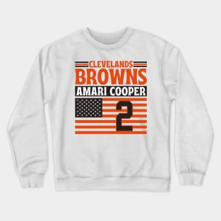 Cleveland Browns Cooper 2 American Flag Football Crewneck Sweatshirt